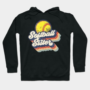 Retro Softball Sister Mother's Day Hoodie